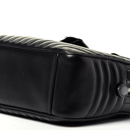 Prada Soft Calfskin Impunture Diagramme Top Handle Crossbody Bag Black 10 of 11