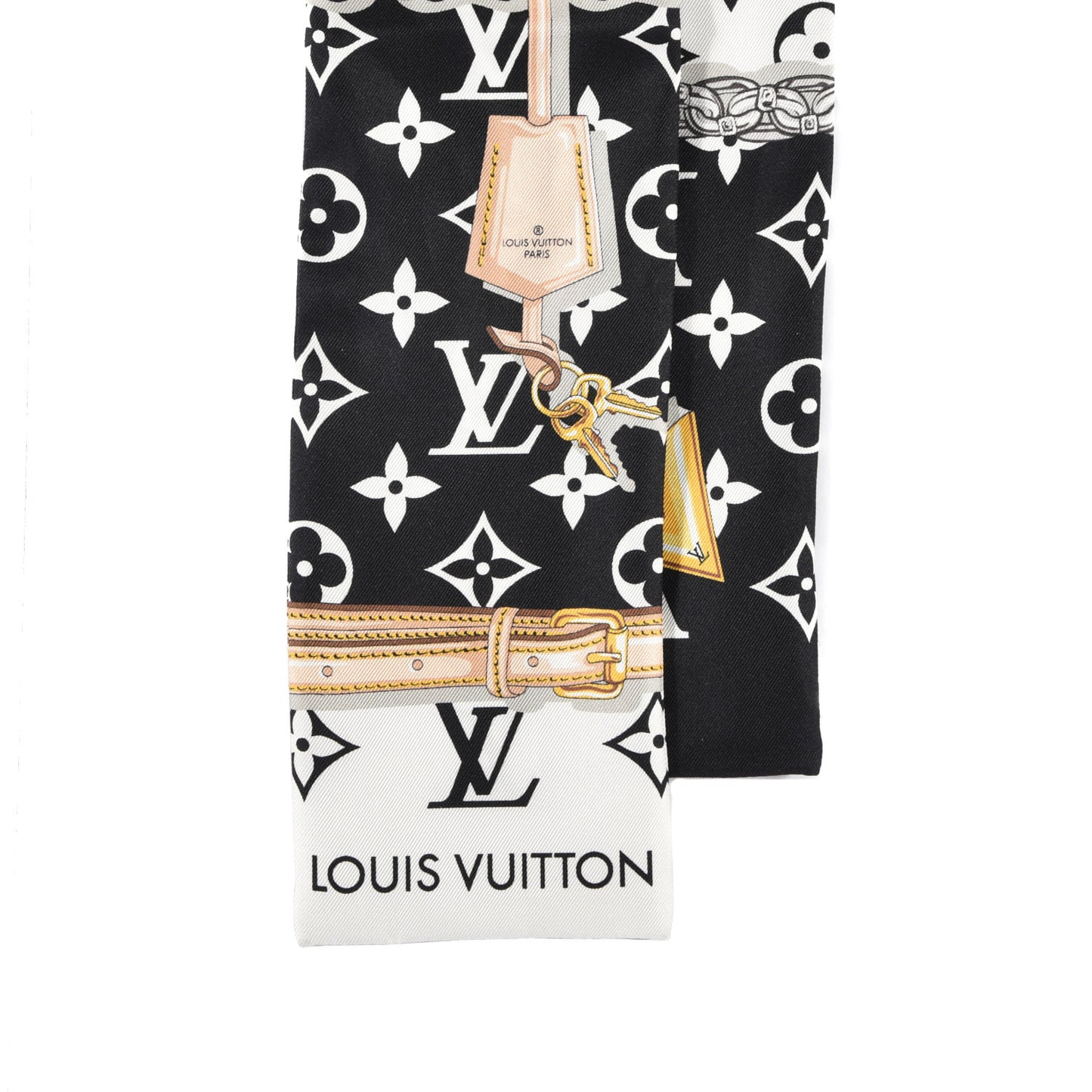 Silk Monogram Confidential Bandeau Black