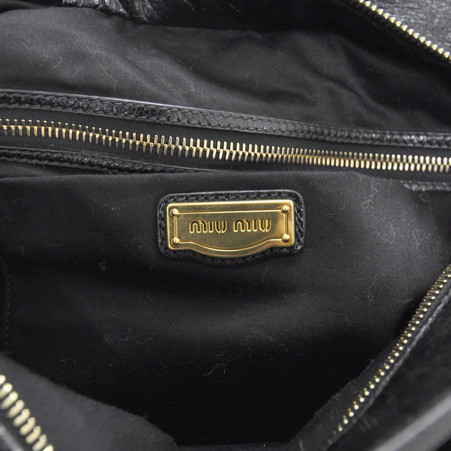 Miu Miu Leather Vitello Lux Bow Bag Black 9 of 9