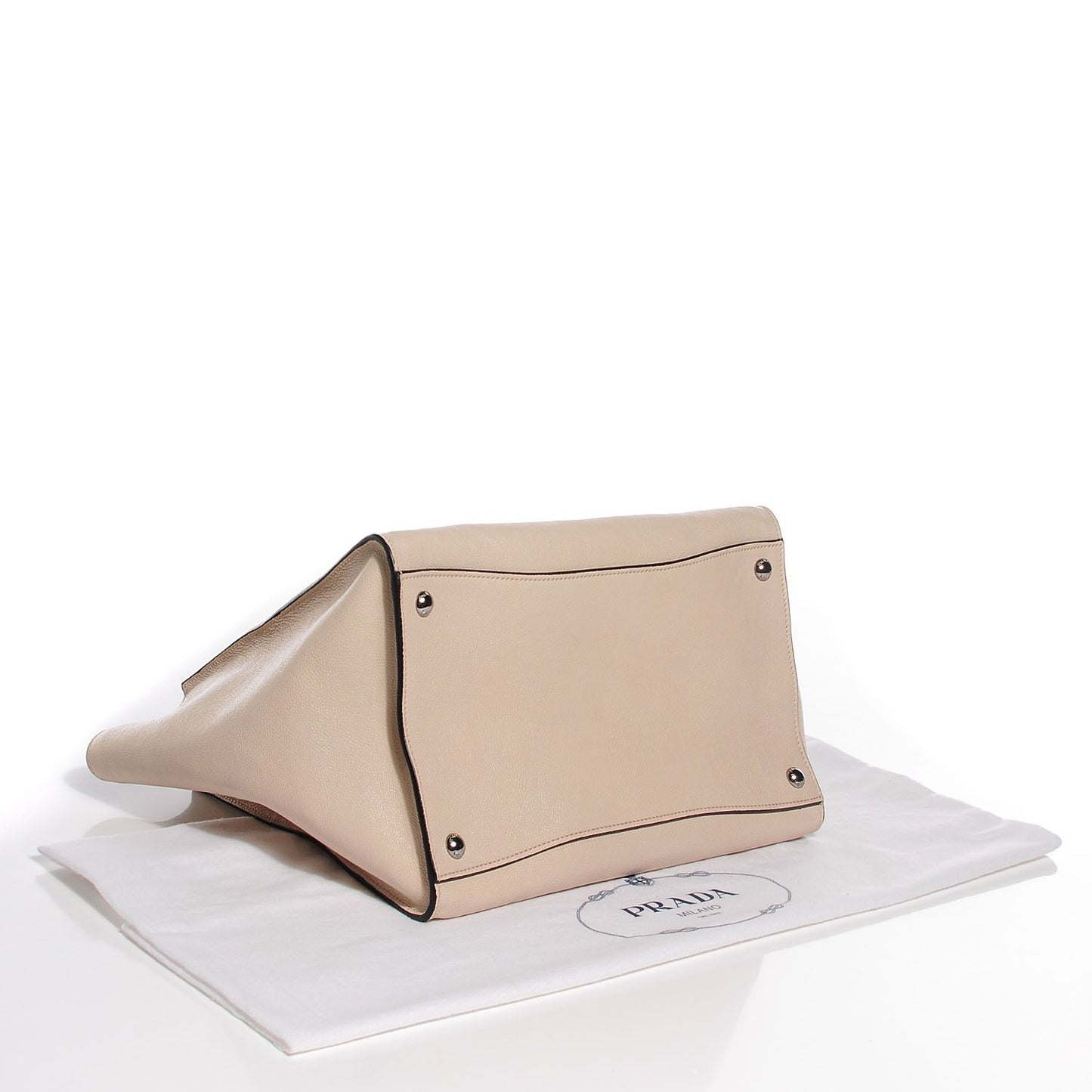 Glace Calf Twin Pocket Tote Quarzo
