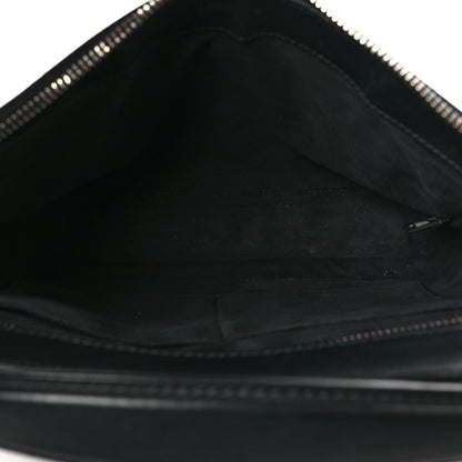 Fendi Vitello Baltico Dolce DotCom Satchel Black Blue Royal 7 of 11