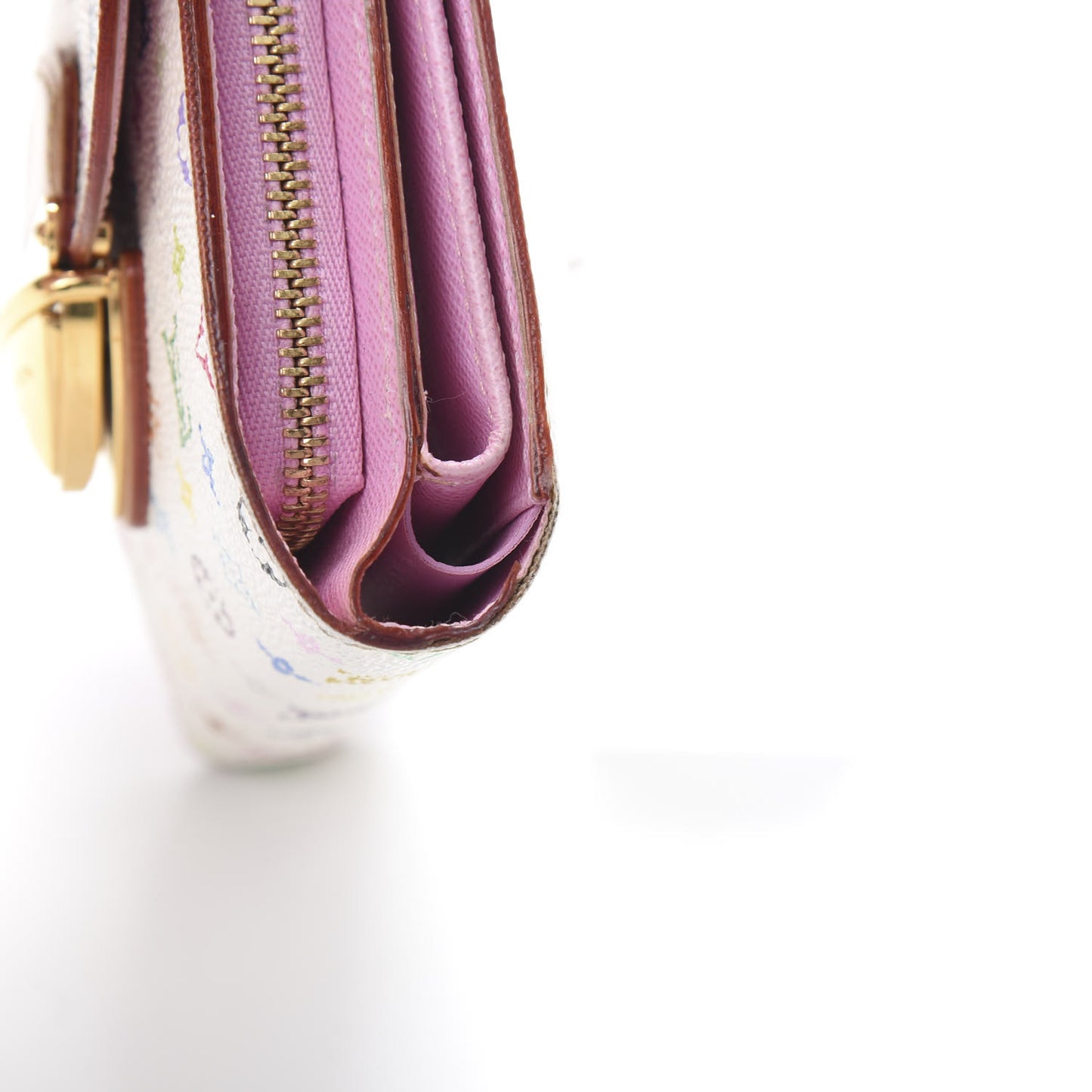Monogram Multicolor Joey Wallet White Litchi
