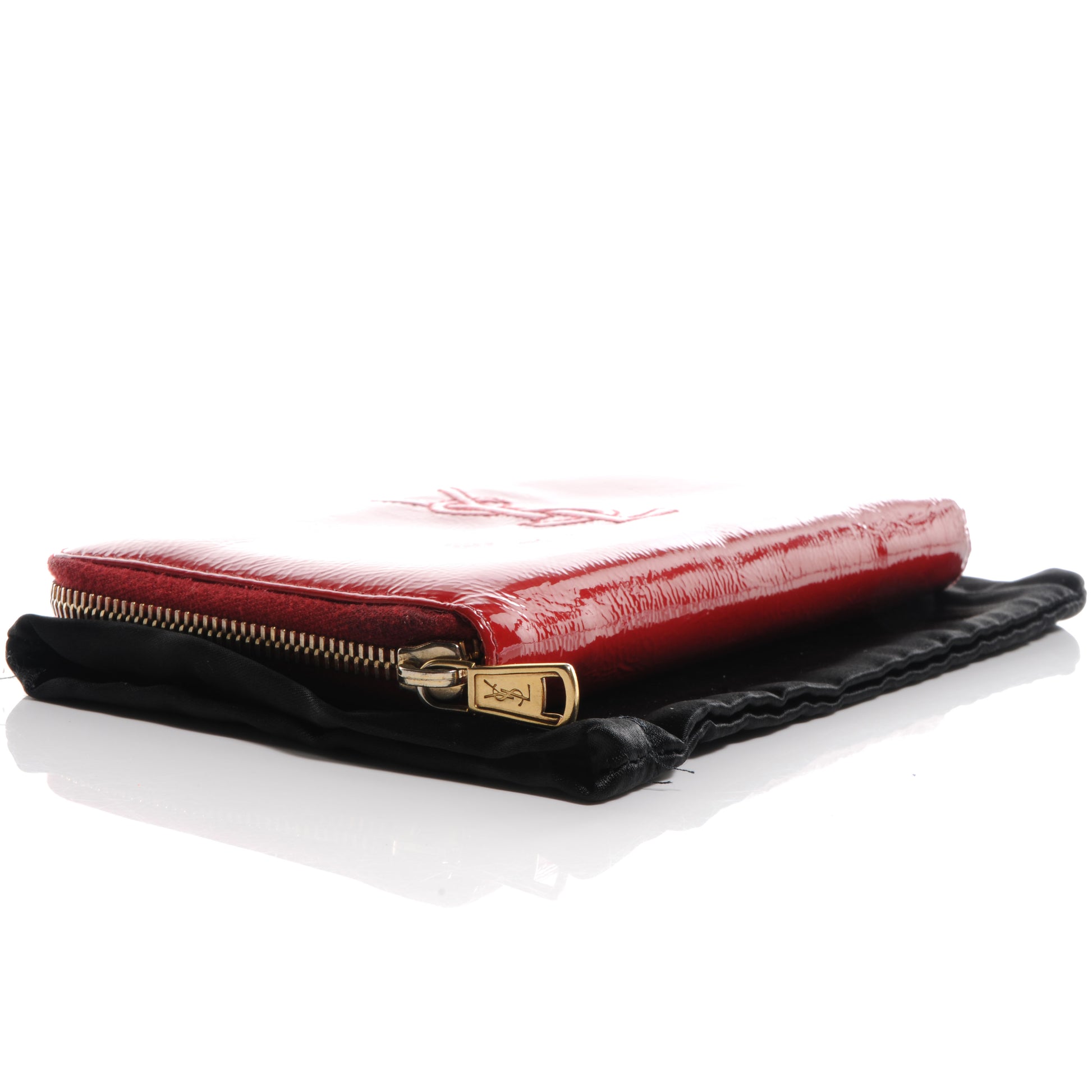 Saint Laurent Patent Leather Belle de Jour Zippy Wallet Red 4 of 9