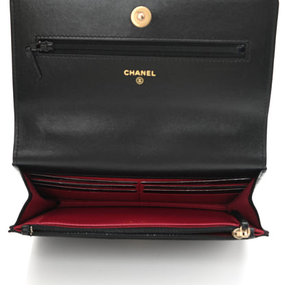 Chanel Lambskin Quilted Chanel 19 Wallet On Chain WOC Black 5 of 13