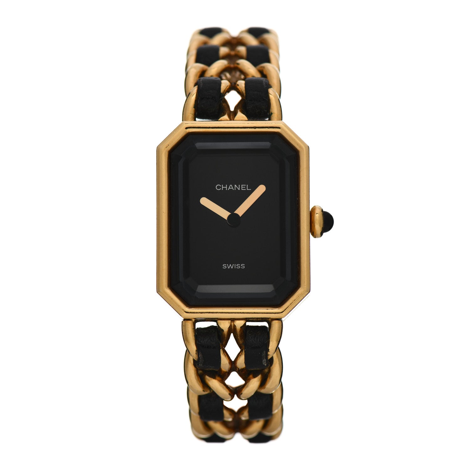 Chanel Stainless Steel Lambskin 20mm Chain Premiere Quartz Watch Gold L 1 of 5