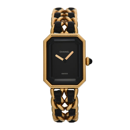 Chanel Stainless Steel Lambskin 20mm Chain Premiere Quartz Watch Gold L 1 of 5