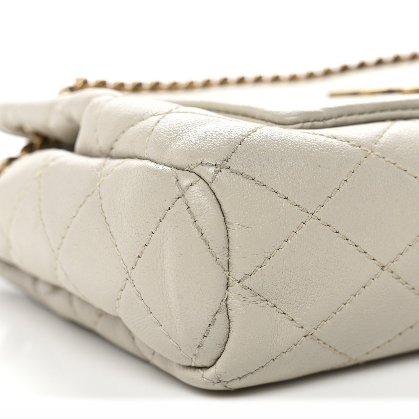 Lambskin Quilted Monogram Mini Nolita Crema Soft