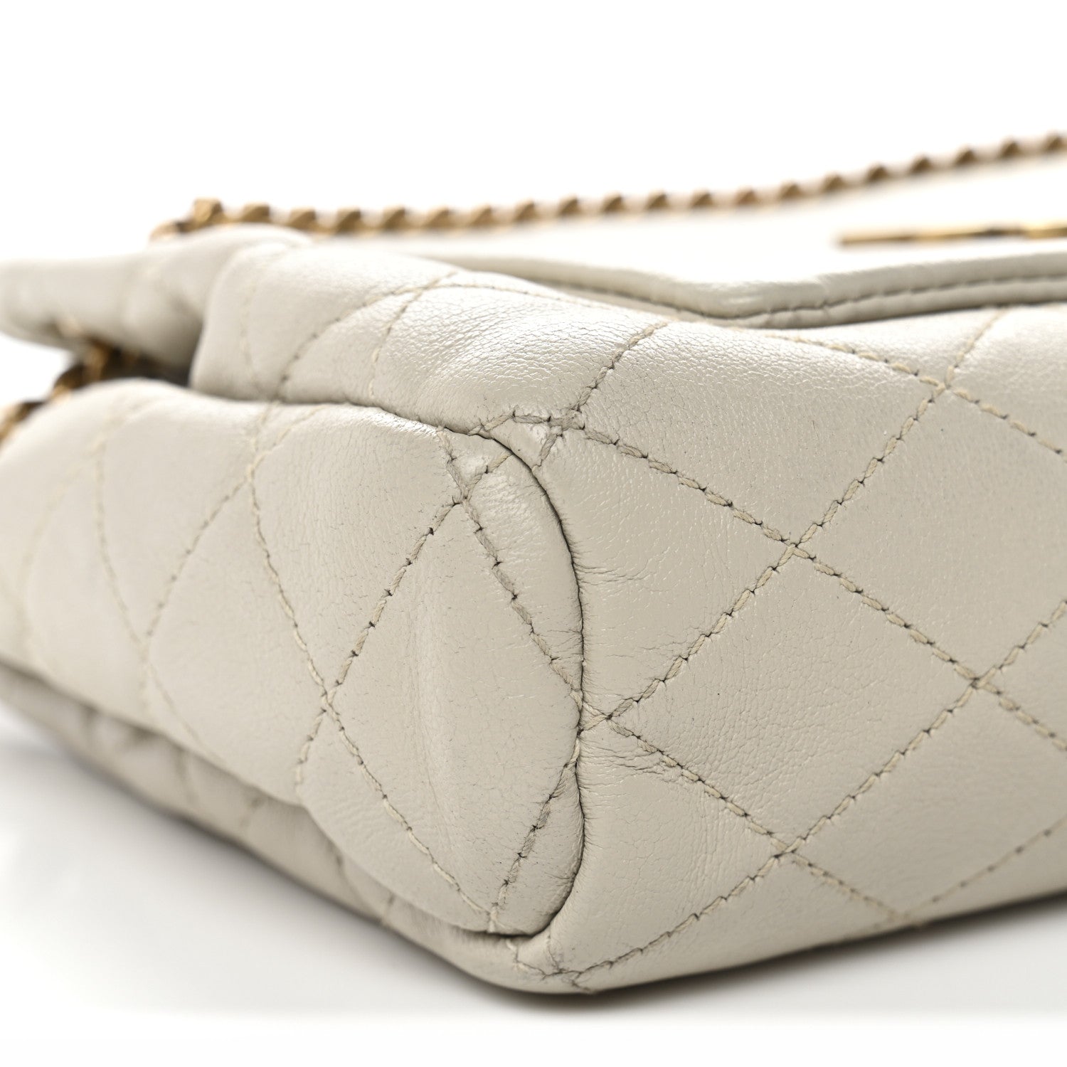 Saint Laurent Lambskin Quilted Monogram Mini Nolita Crema Soft 9 of 11