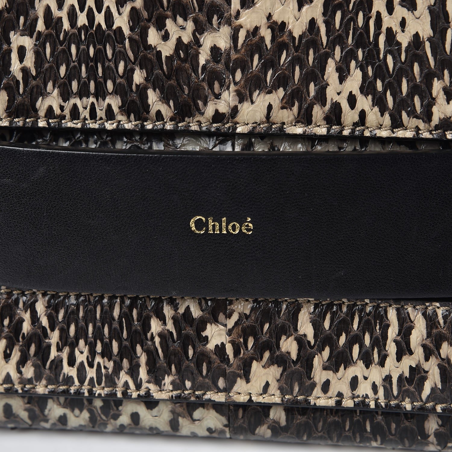 Chloe Python Medium Elle Chain Clutch Light Grey 7 of 7