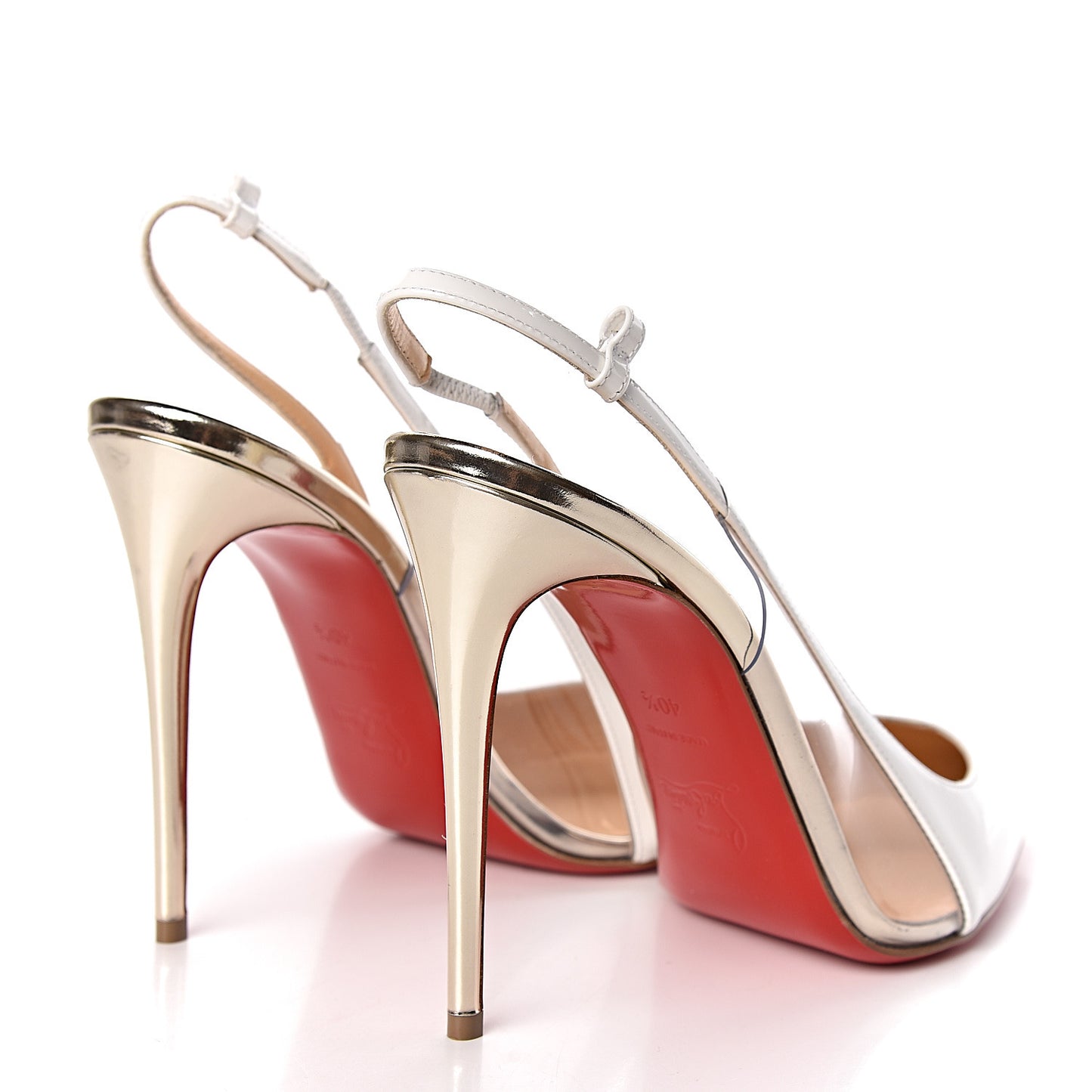 Patent PVC Optichoc 100 Pumps 40.5 White Light Gold