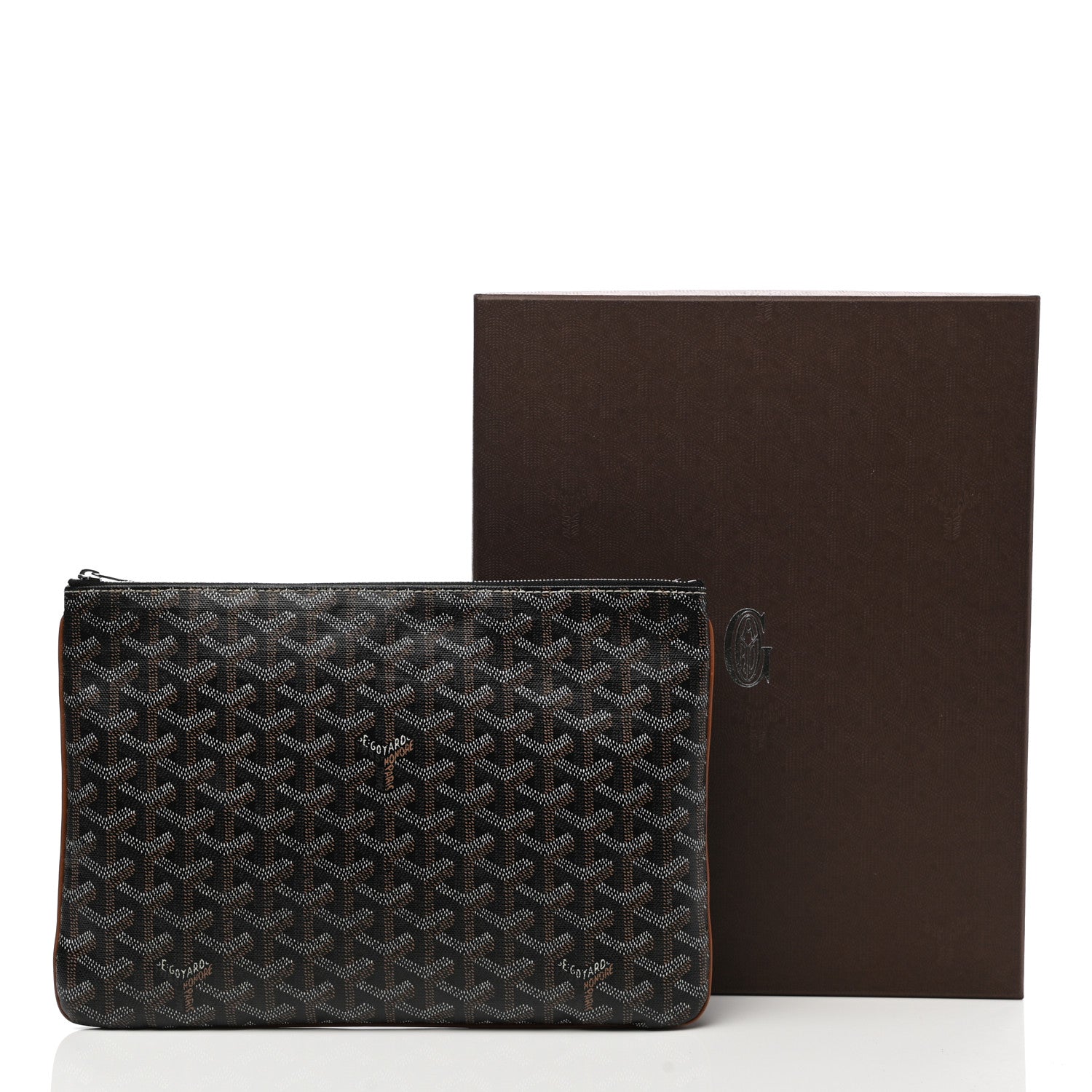 Goyard Goyardine Senat Pochette MM Black Gold 13 of 13