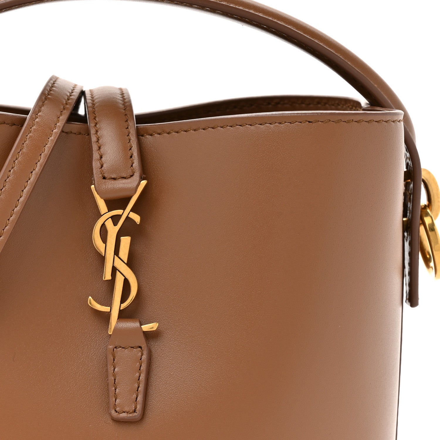 Saint Laurent Shiny Calfskin Le 37 Mini Bucket Bag Fox 1793945