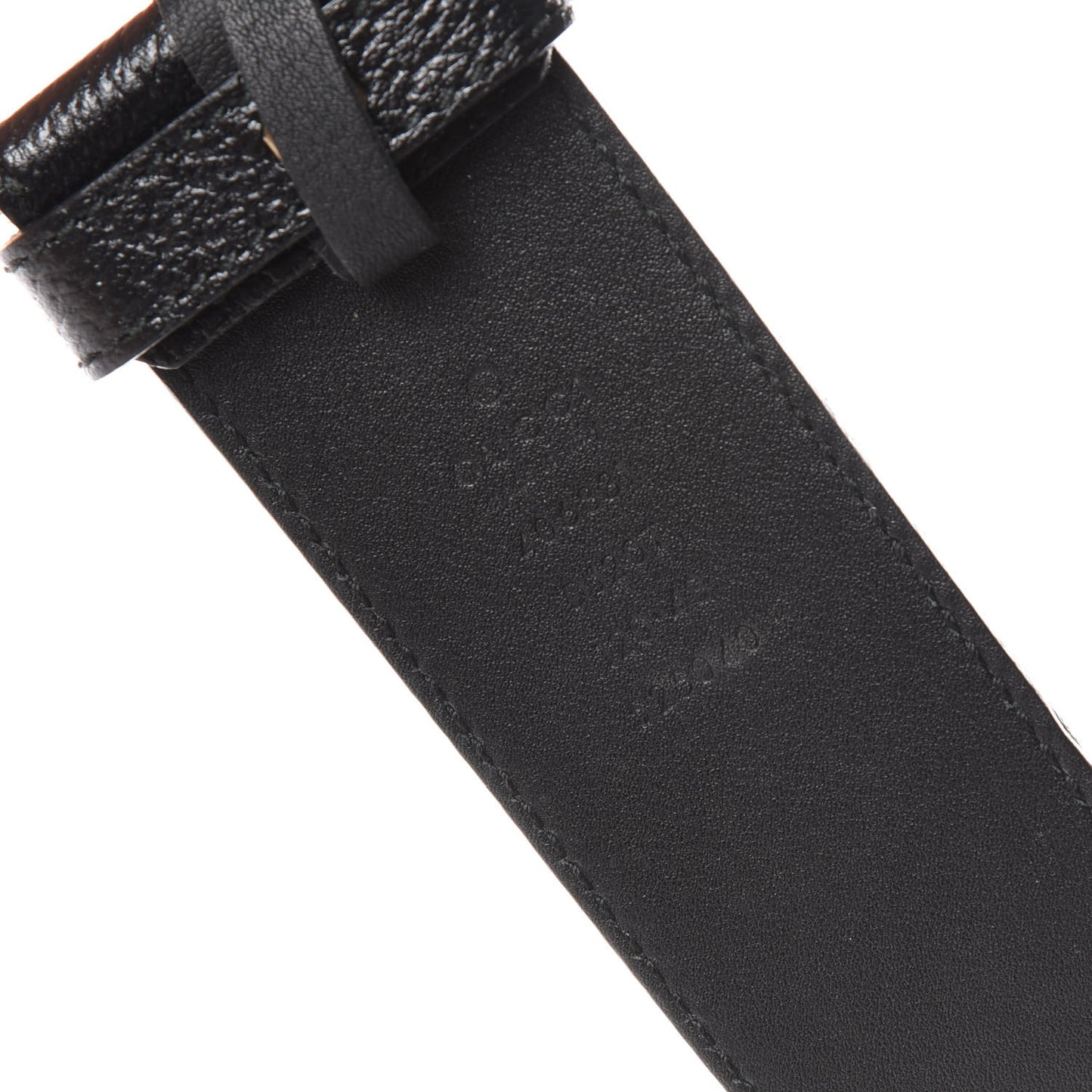 Textured Dollar Calfskin Double G 40mm Belt 120 48 Black
