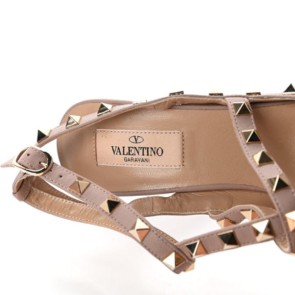 Valentino Garavani Patent Nappa Rockstud Ankle Strap 100mm Pumps 39.5 Rosso Valentino Poudre 7 of 9