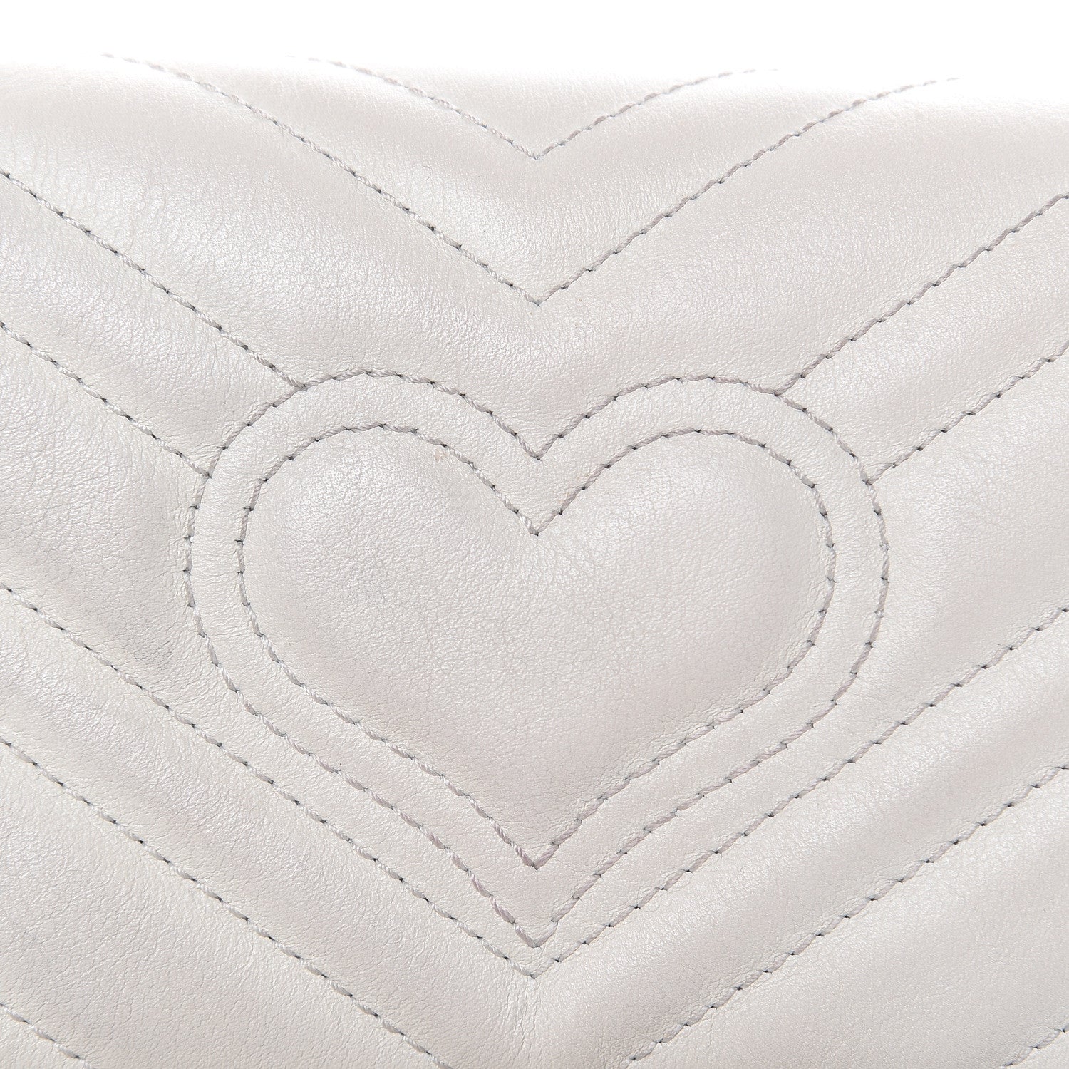 Gucci Calfskin Matelasse Super Mini GG Marmont Shoulder Bag White 13 of 13