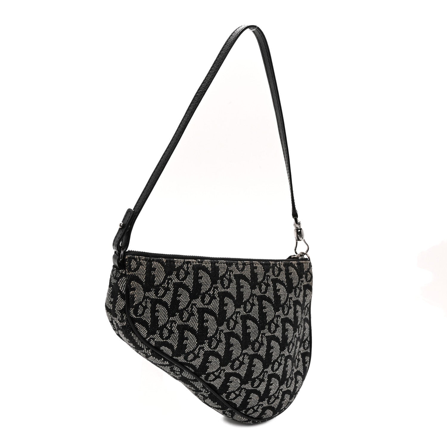 Christian Dior Monogram Mini Saddle Pochette Black 3 of 11