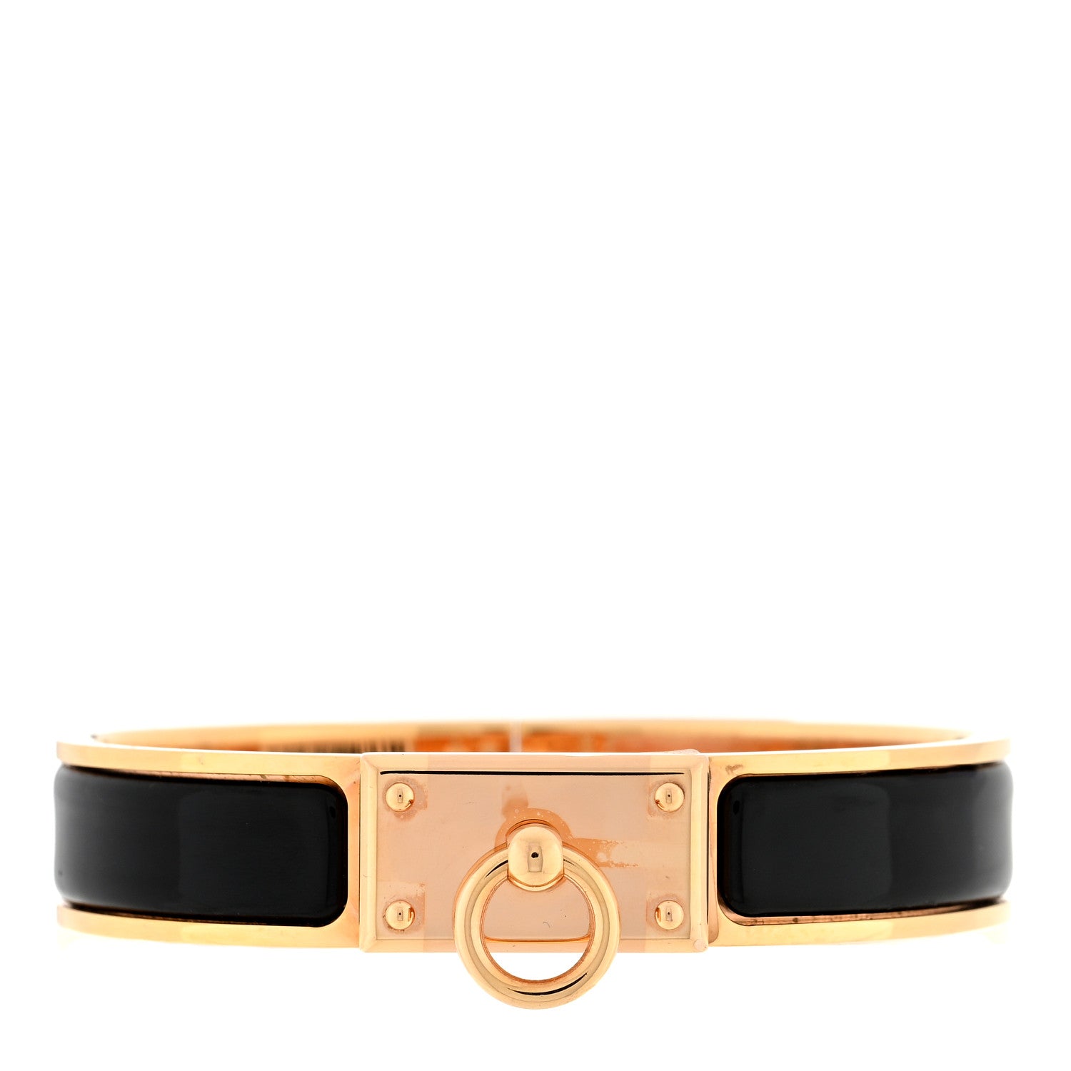 Hermes Enamel Clic Anneau Bracelet PM Black 1 of 3
