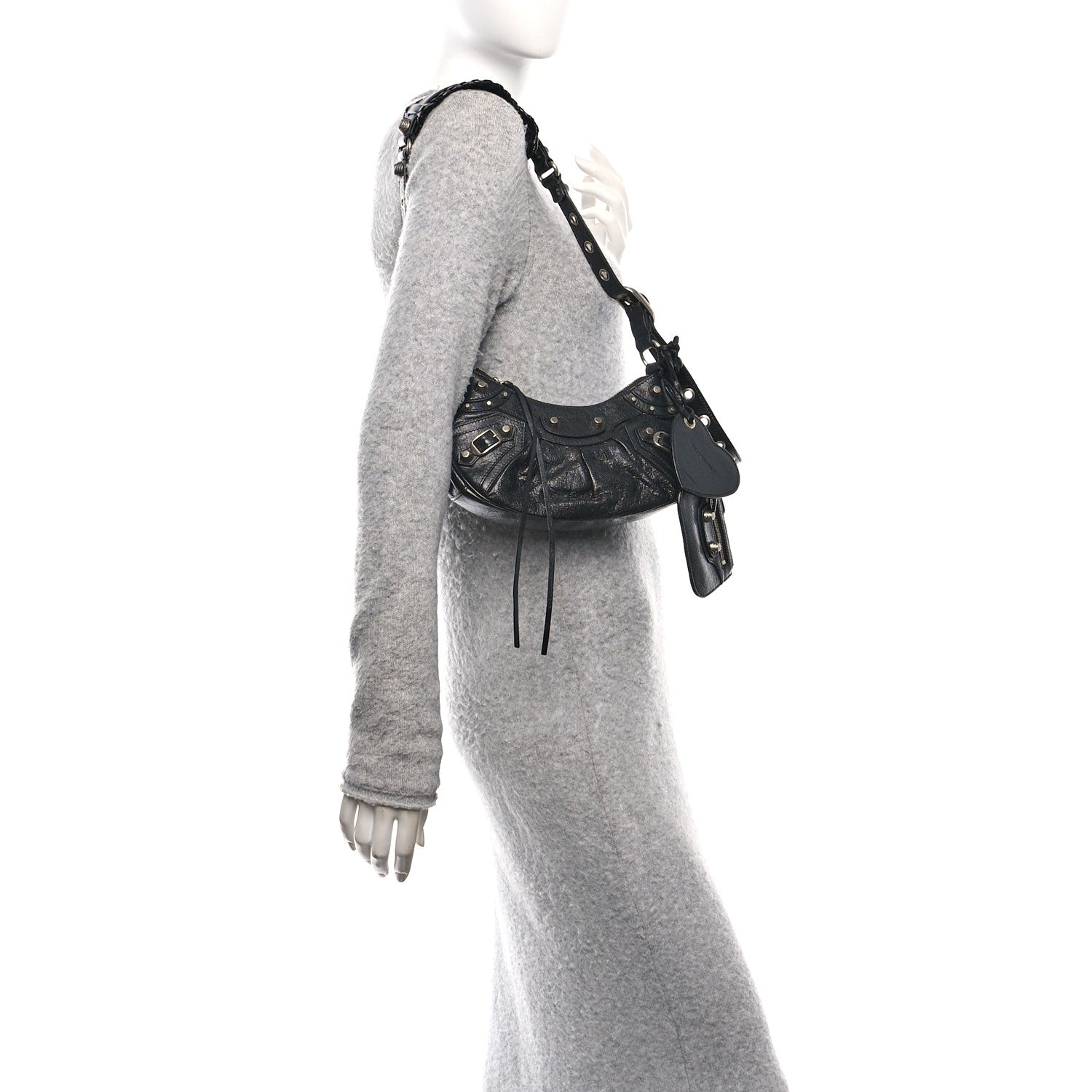 Balenciaga Agneau Arena Le Cagole Shoulder Bag XS Black 2 of 10