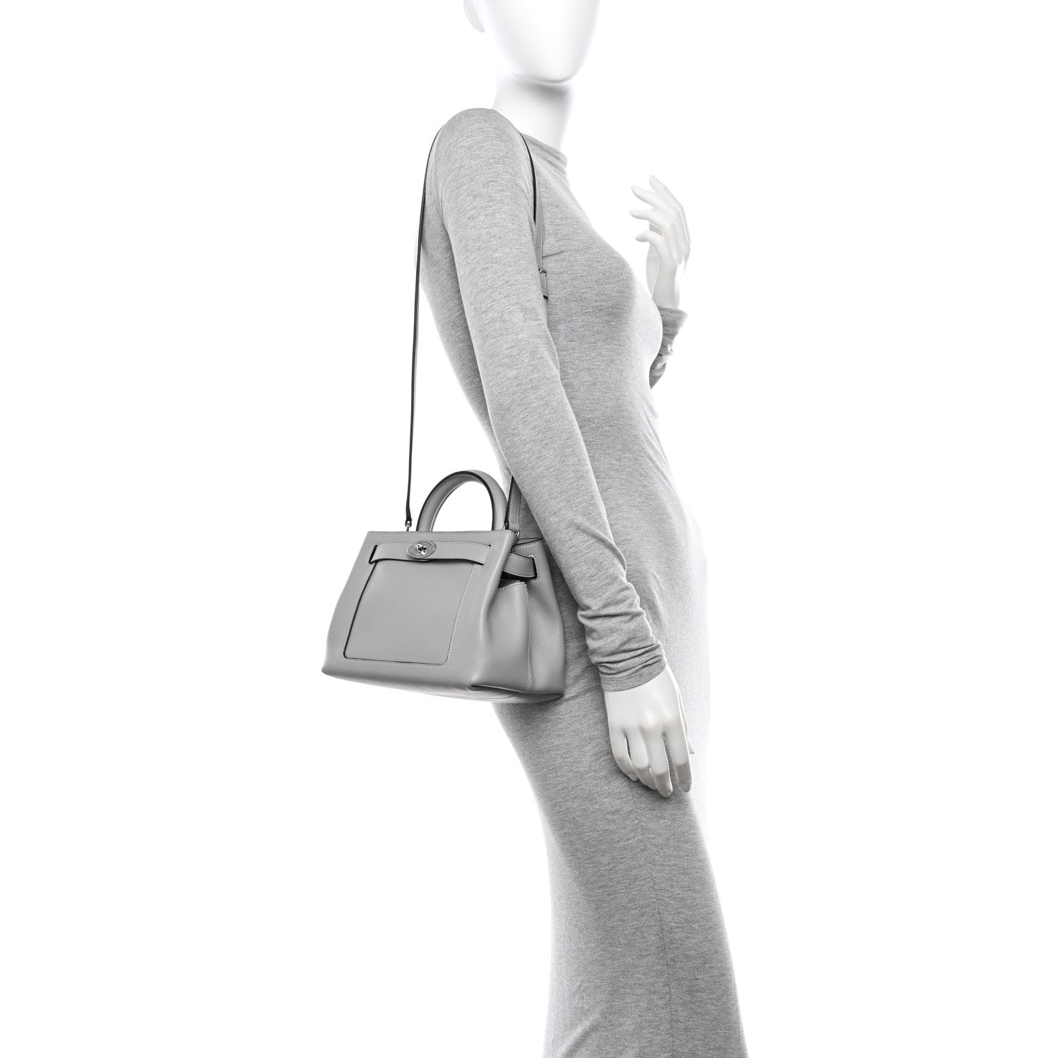 Mulberry Silky Calfskin Medium Islington Pale Grey 2 of 9