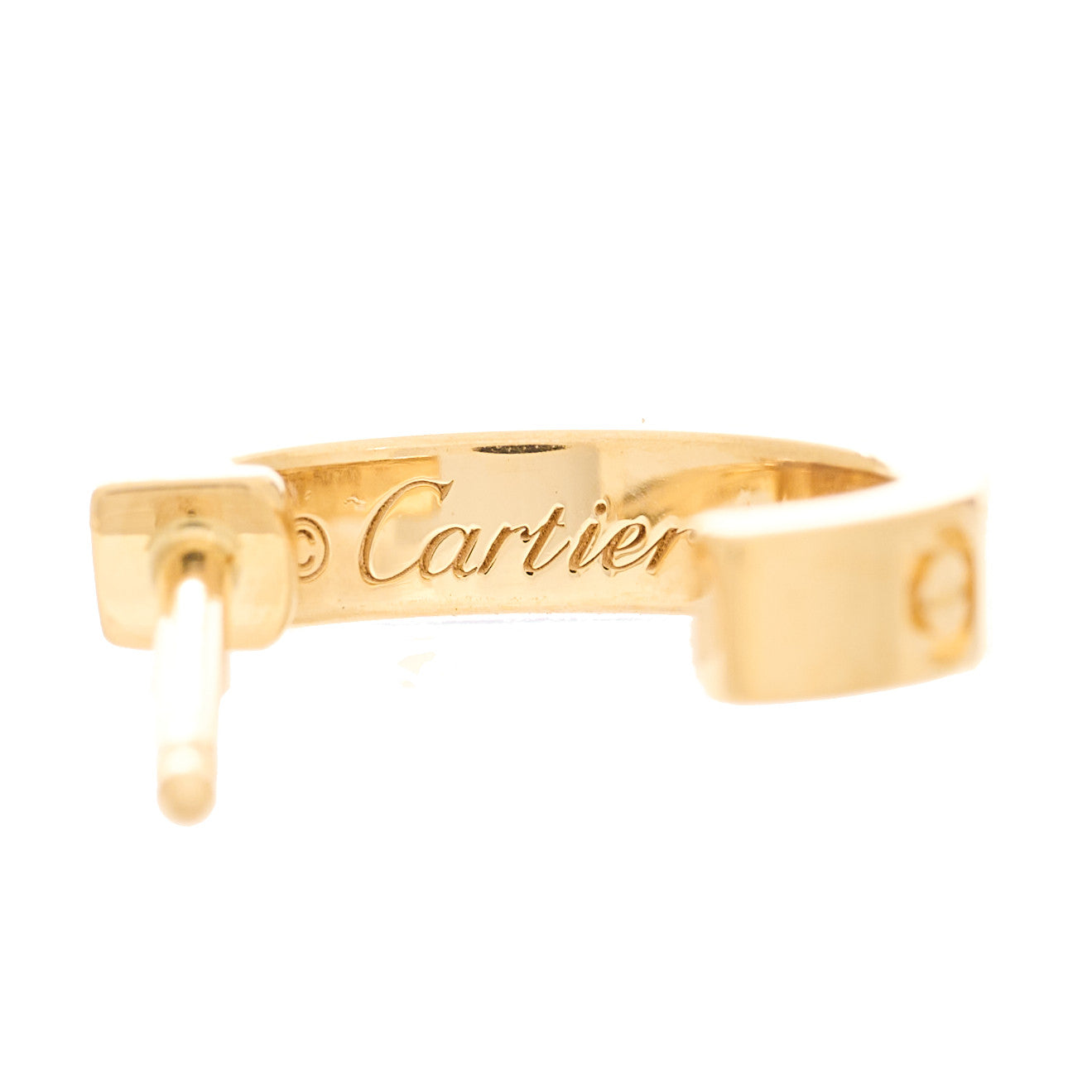 18K Yellow Gold Small LOVE Hoop Earrings