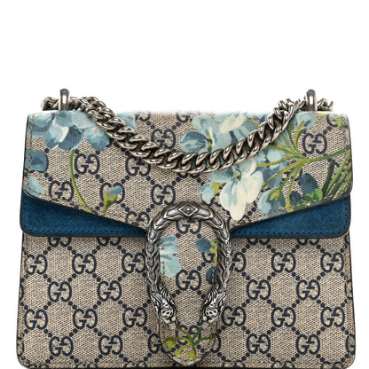 Gucci GG Supreme Monogram Blooms Mini Dionysus Shoulder Bag Beige Navy Vintage Blue 8 of 18