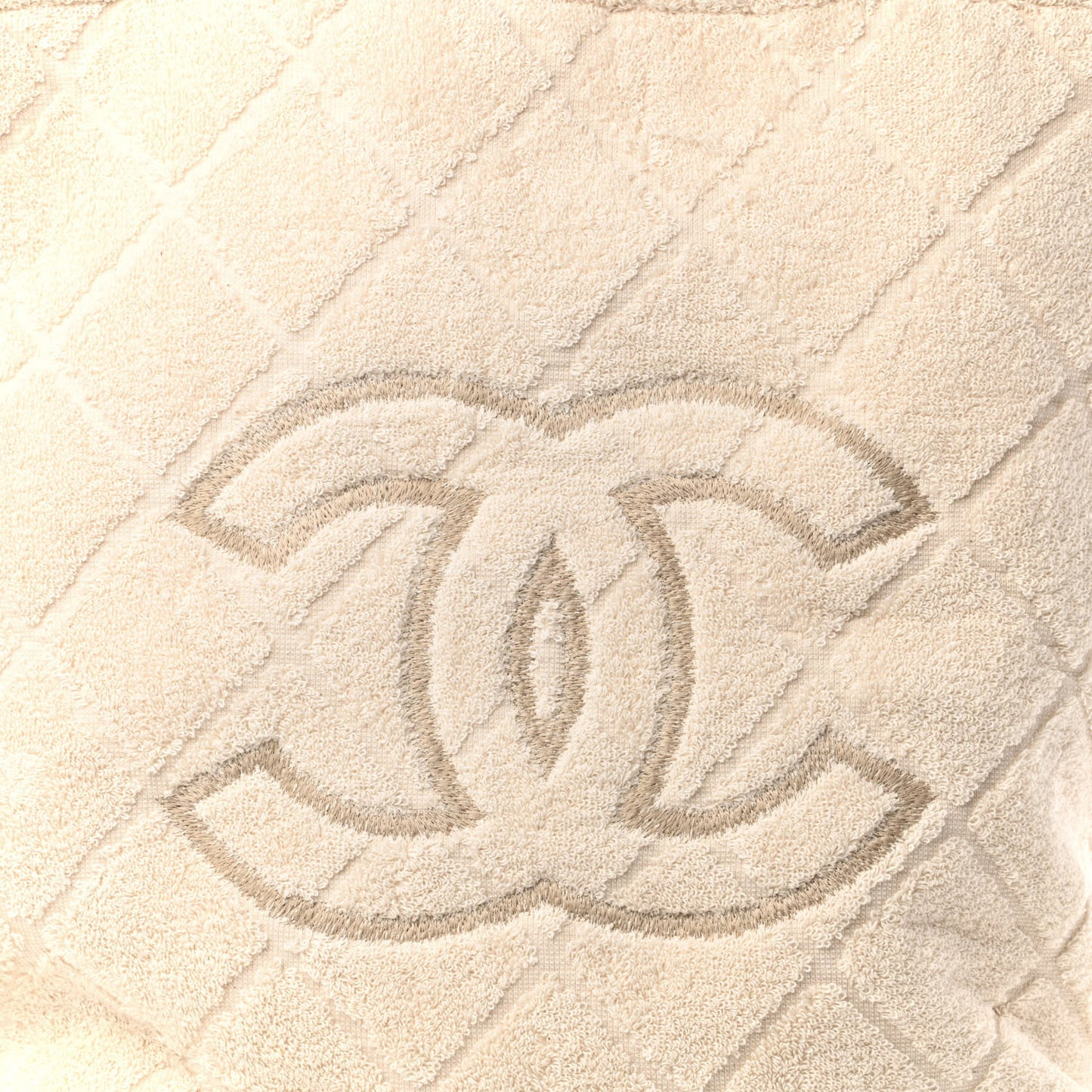 Terry Cotton CC Beach Tote Towel Set Ivory