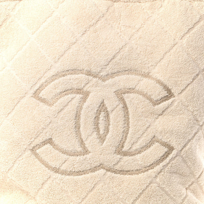 Chanel Terry Cotton CC Beach Tote Towel Set Ivory 8 of 10