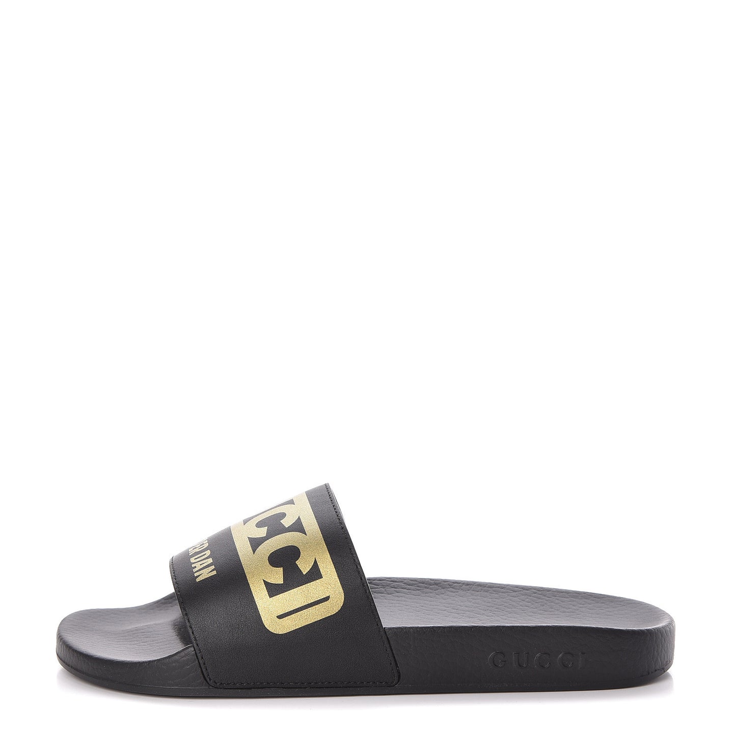 X DAPPER DAN Rubber Womens Slide Sandals 38 Black