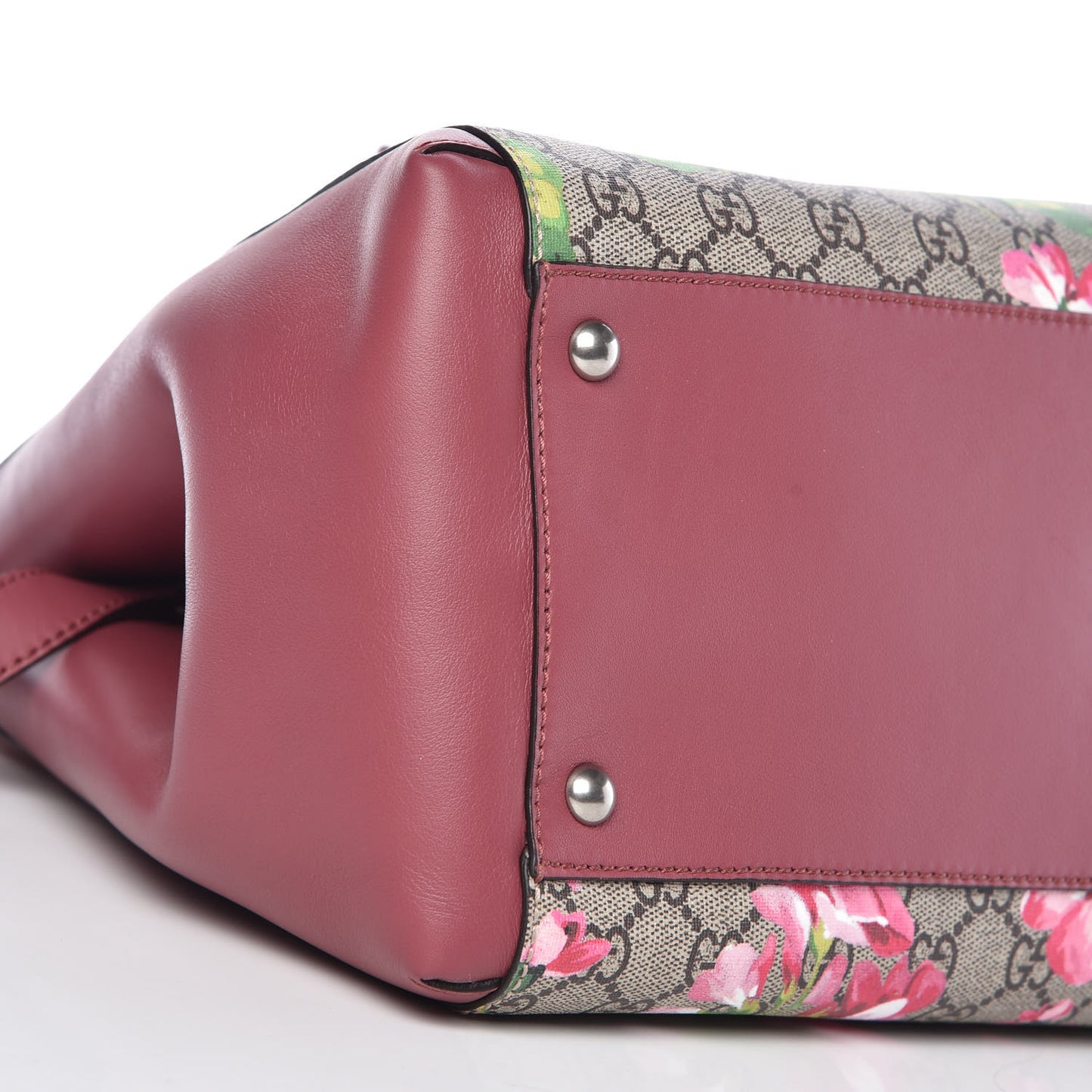 Soft GG Supreme Monogram Blooms Top Handle Bag Beige Multicolor Dry Rose
