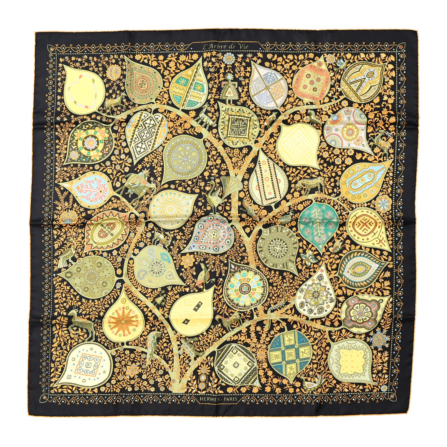 Silk L'Arbre De Vie Scarf 90