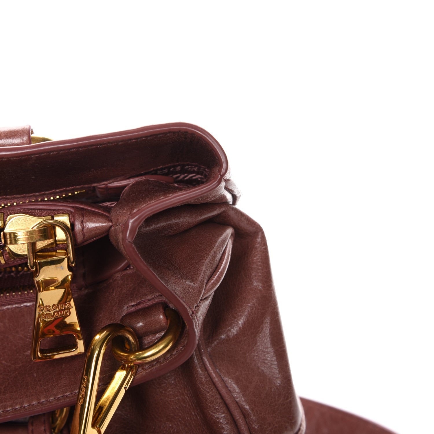Prada Vitello Shine Top Handle Bag Antico 10 of 14