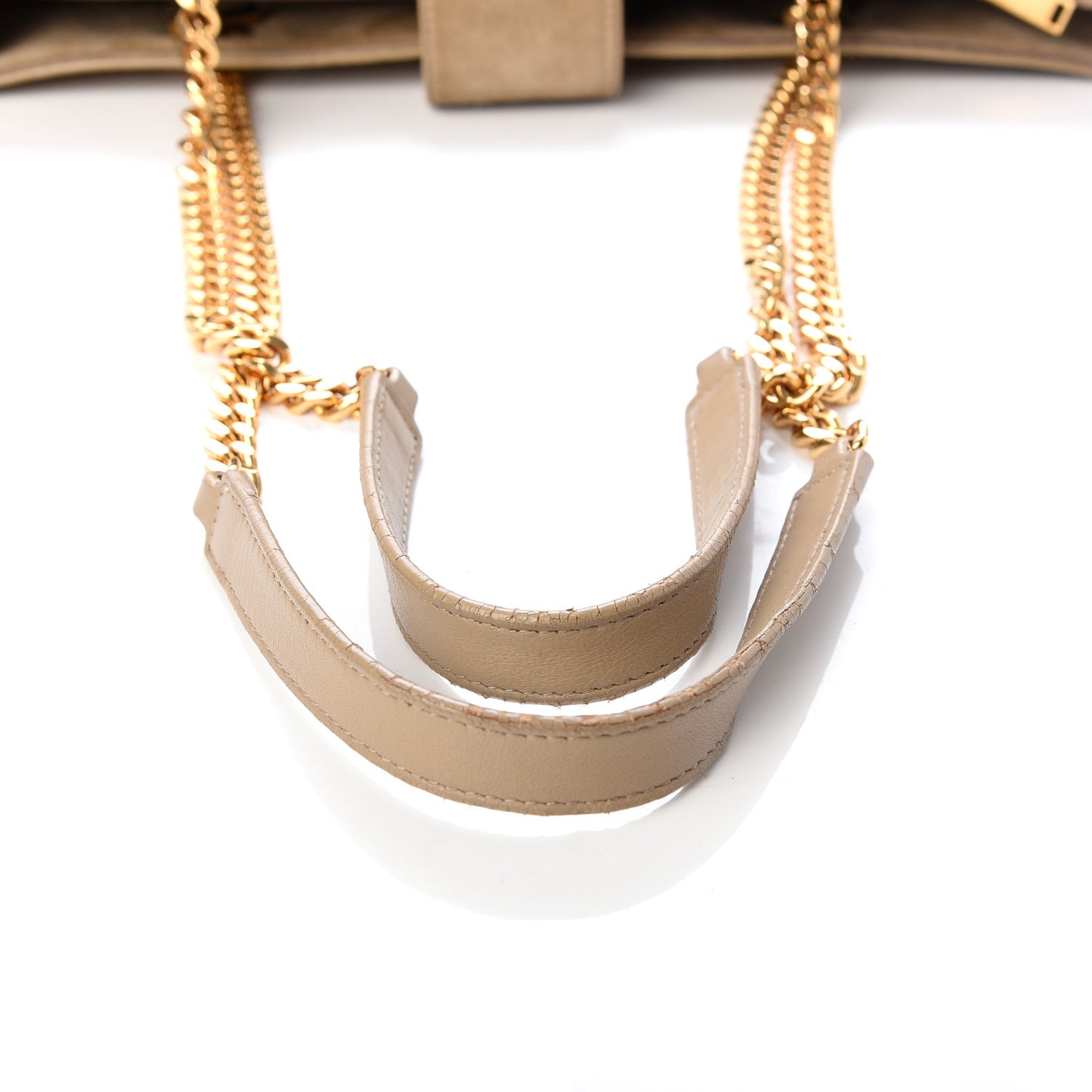 Suede Monogram Cassandre Shopper Beige