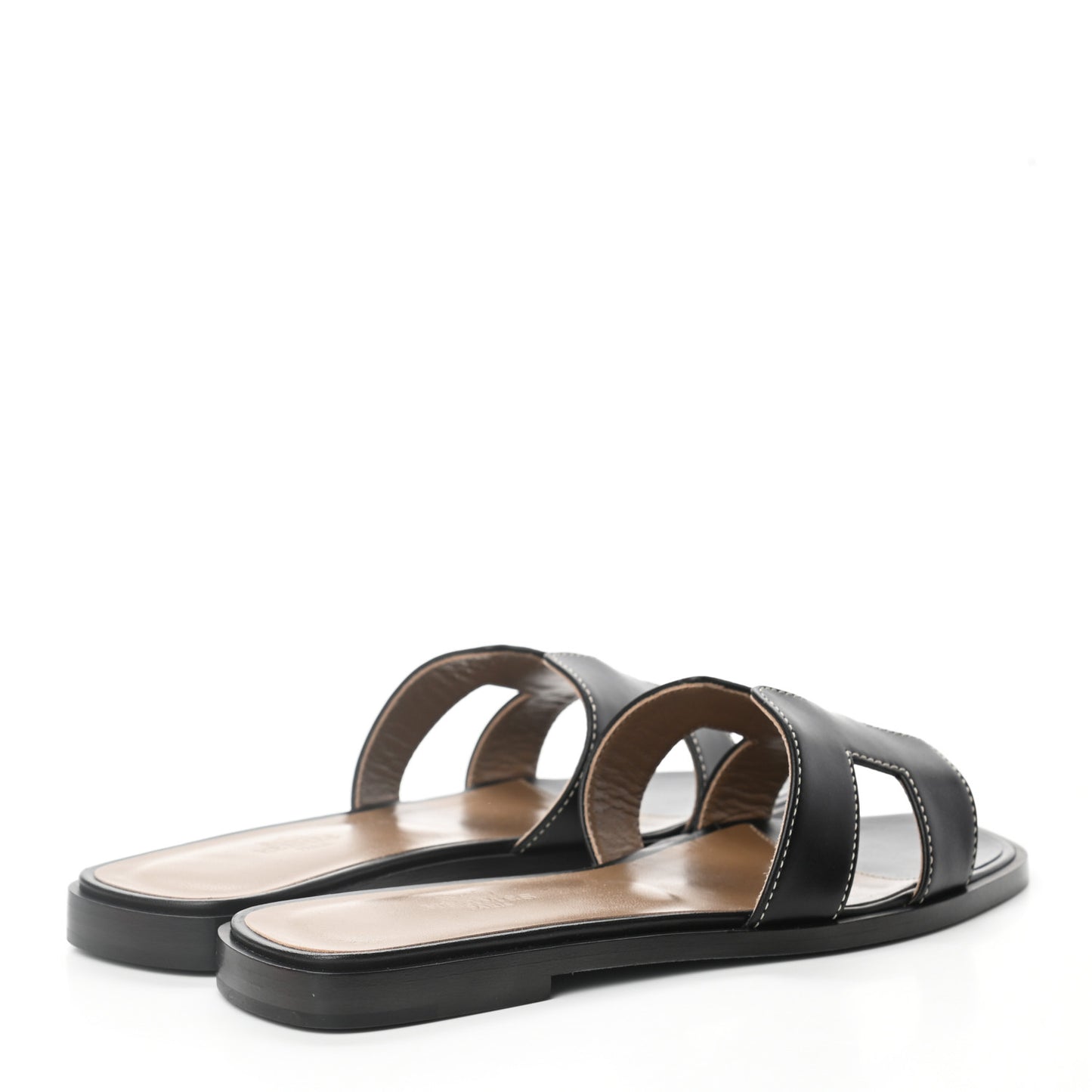 Box Calfskin Oran Sandals 36 Black