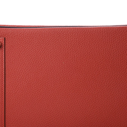 Hermes Togo Bi Color Horseshoe Birkin 35 Geranium Raisin 11 of 11