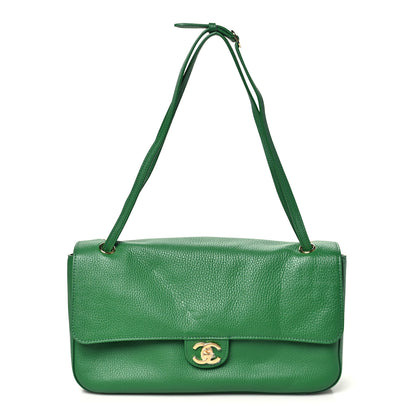 Chanel Grained Calfskin Small Souplissimo Maxi Flap Green 2 of 21