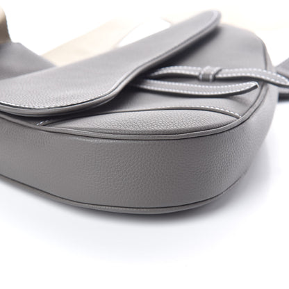 Christian Dior Grained Calfskin Kim Jones Saddle Bag Grey 5 of 8