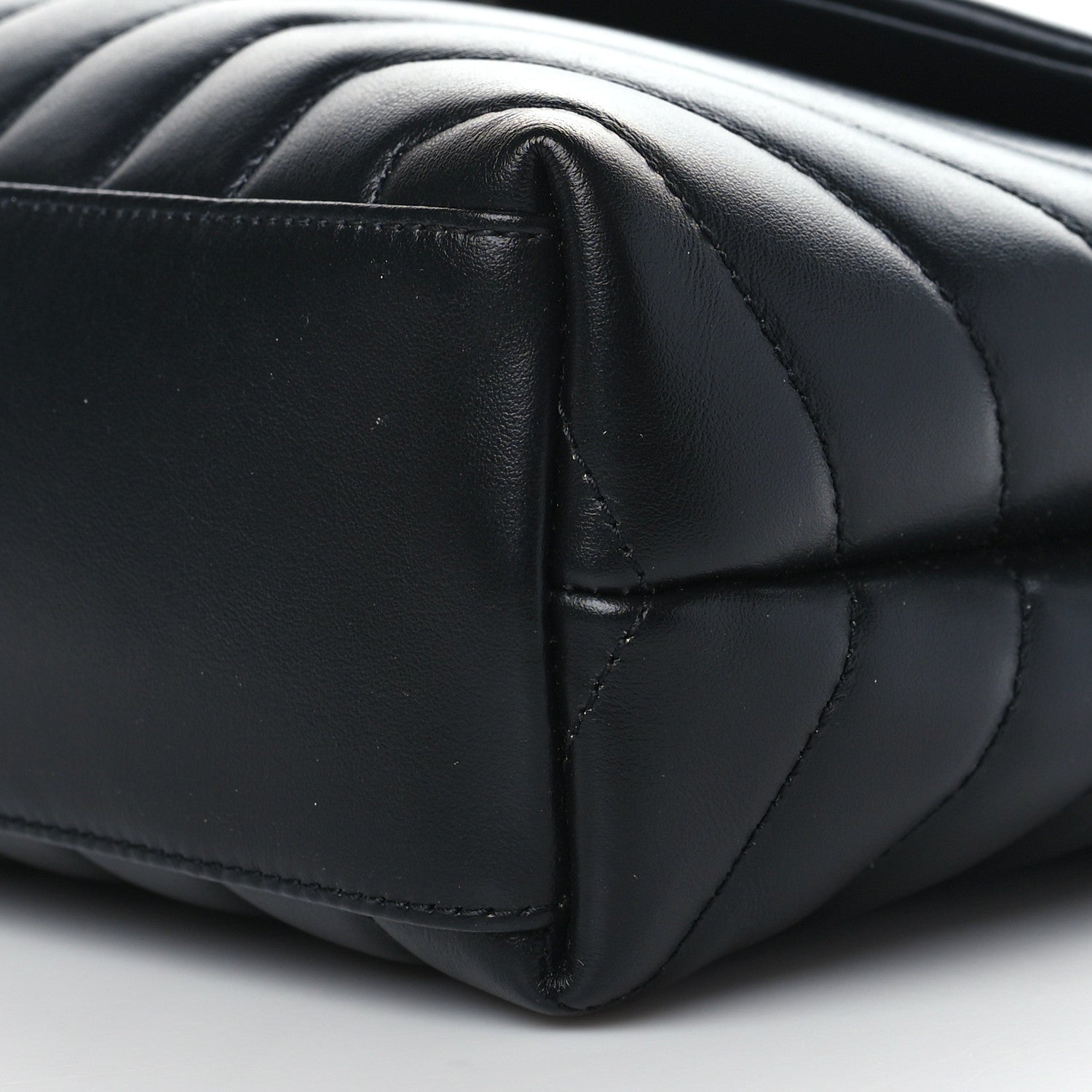 Saint Laurent Calfskin Y Quilted Monogram Small Loulou Chain Satchel Black 10 of 10