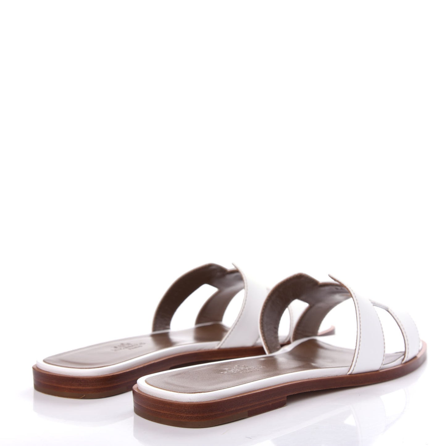 Box Calfskin Oran Sandals 37 White