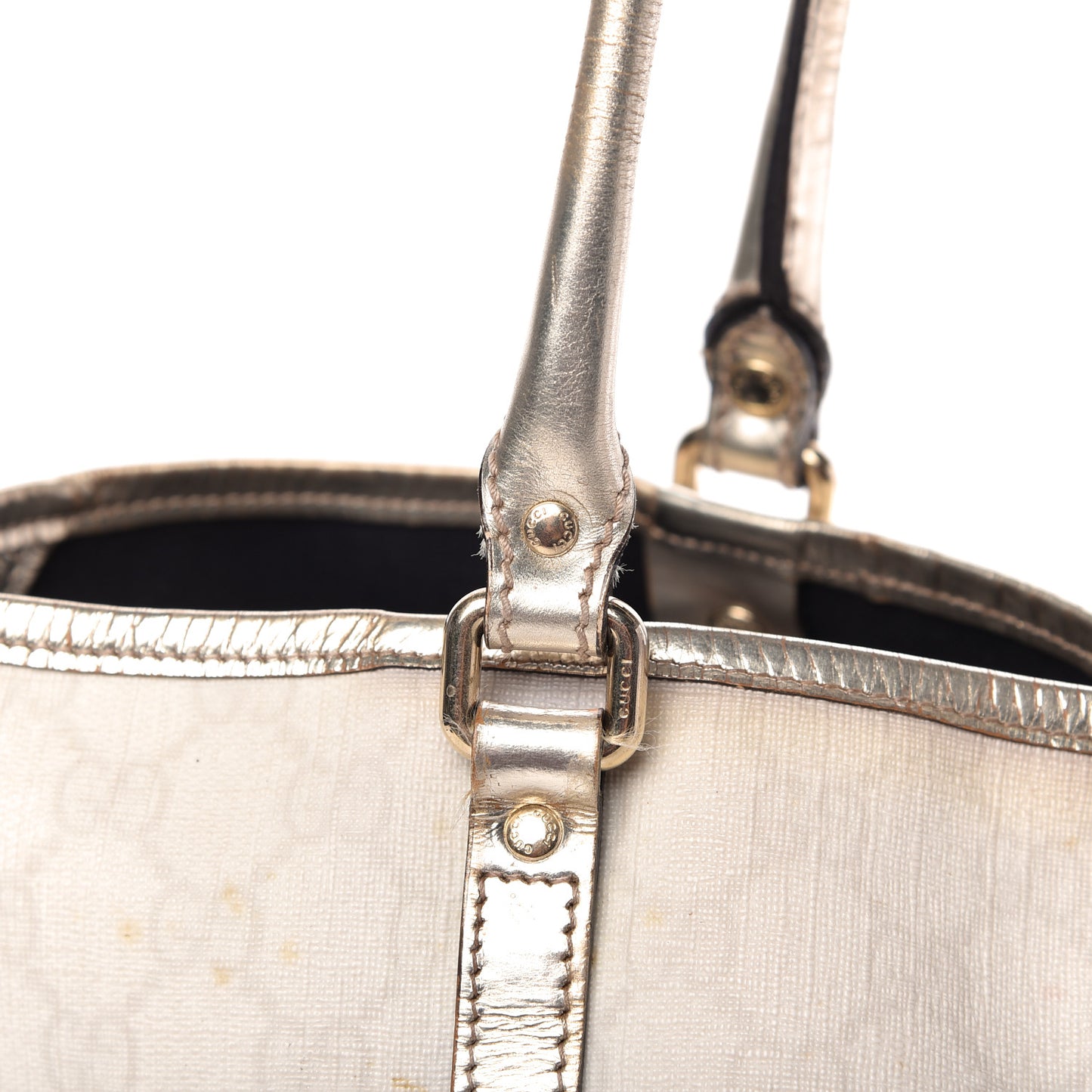Crystal Monogram Medium Joy Tote Gold