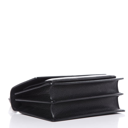 Saint Laurent Grained Calfskin Medium Monogram Sunset Satchel Black 4 of 10