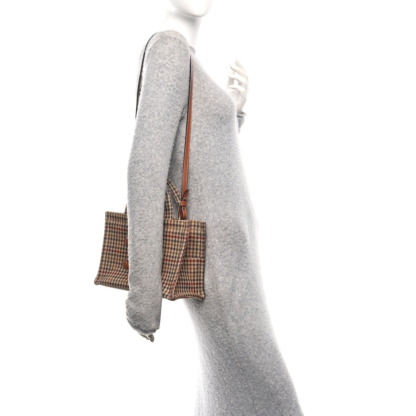 Tweed Calfskin Triomphe Small Multicolor