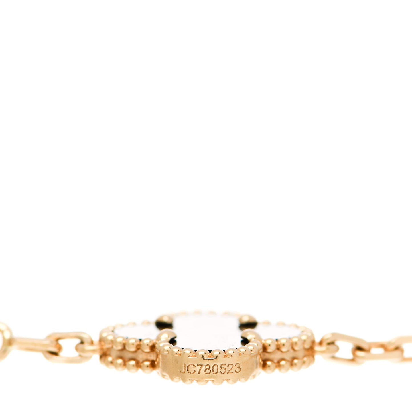18K Yellow Gold Black Onyx 5 Motifs Vintage Alhambra Bracelet