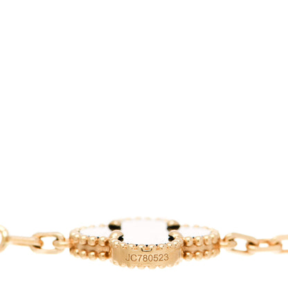 Van Cleef & Arpels 18K Yellow Gold Black Onyx 5 Motifs Vintage Alhambra Bracelet 4 of 5