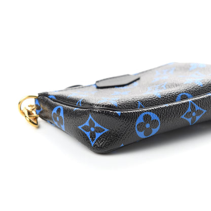 Louis Vuitton Colored Monogram Mini Pochette Accessories Blue Black 6 of 9