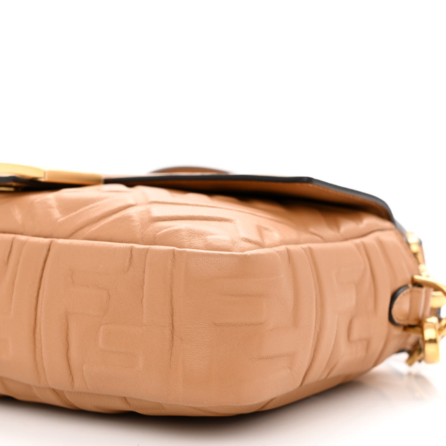 Nappa FF 1974 Embossed Baguette Miele Scuro
