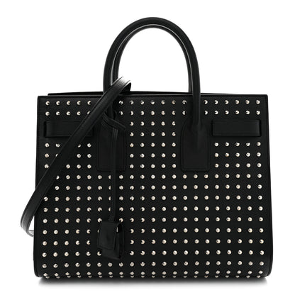 Saint Laurent Grain De Poudre Studded Small Sac De Jour Black 1 of 10