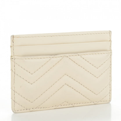 Gucci Calfskin Matelasse GG Marmont Card Holder White 3 of 6