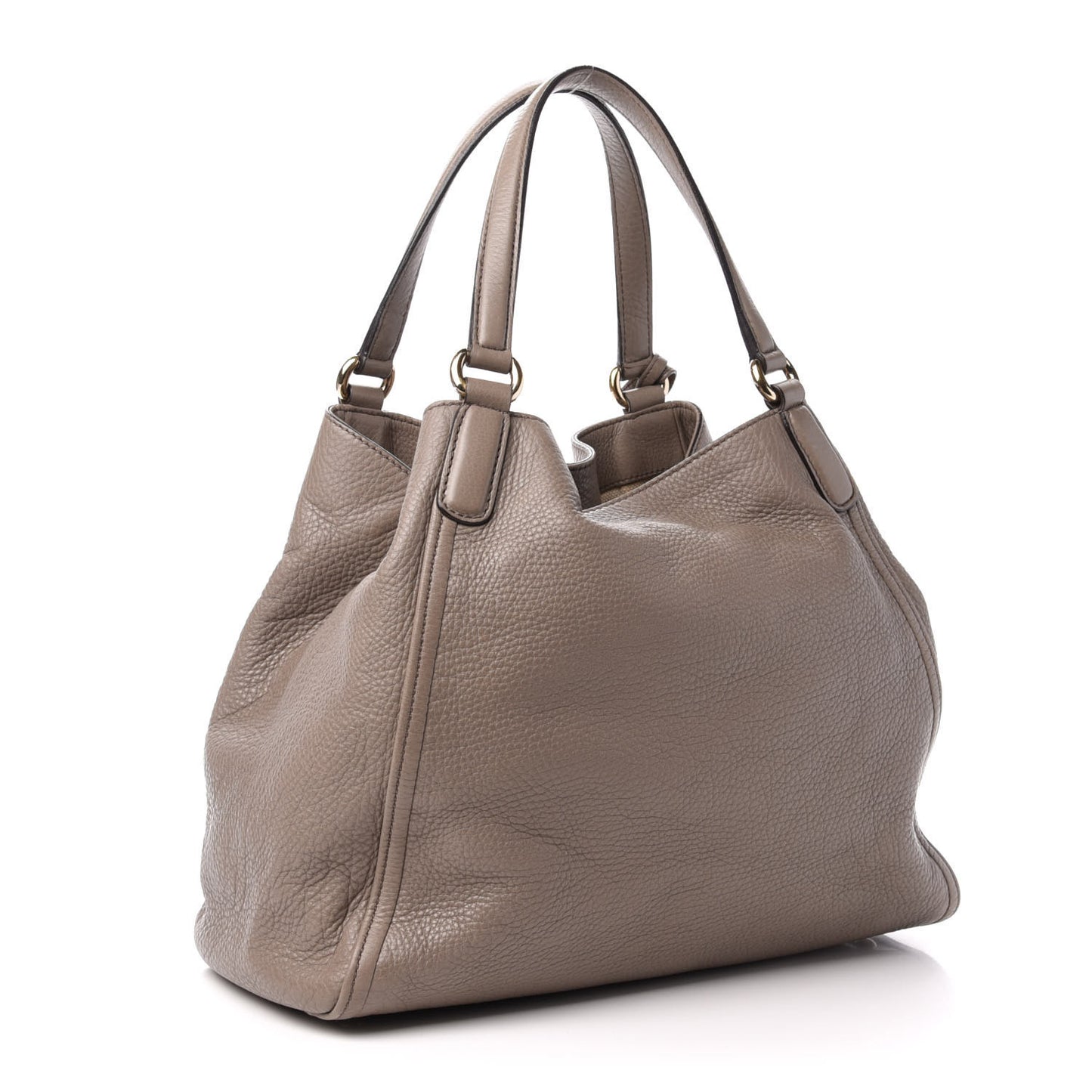 Pebbled Calfskin Medium Soho Shoulder Bag New Fango