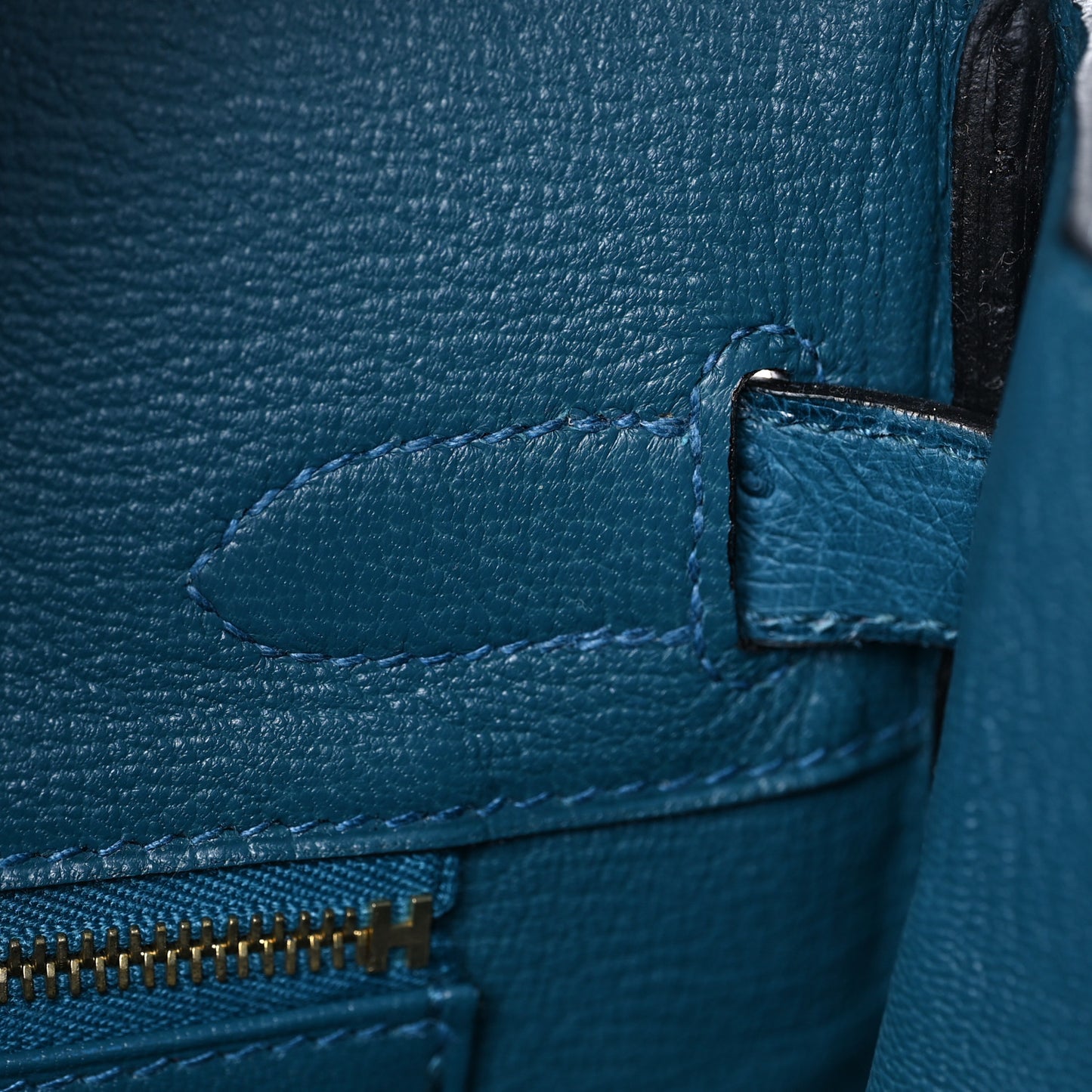 Ostrich Birkin 30 Cobalt