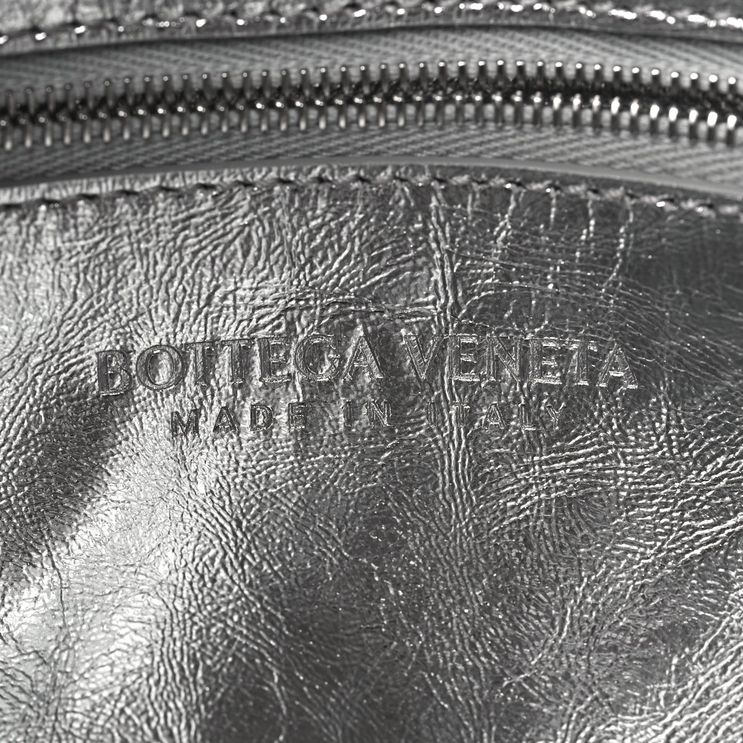 Bottega Veneta Metallic Lambskin Maxi Intrecciato Cassette Crossbody Bag Silver 6 of 9